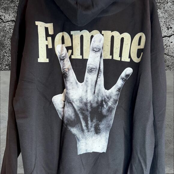 •NWT• Homme + Femme LA Black Twisted Fingers Cream • Men’s Large - Picture 3 of 10